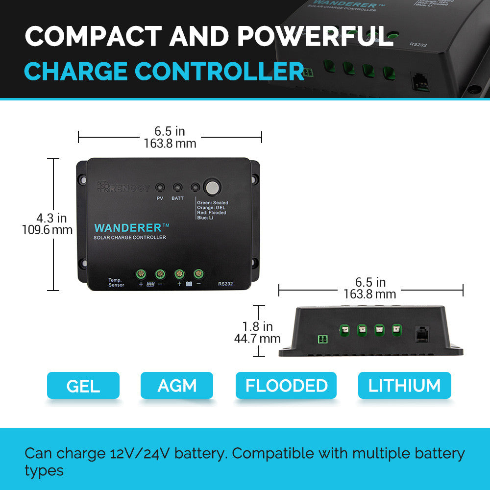 Renogy 100 Watt 12 Volt Monocrystalline Solar Starter Kit