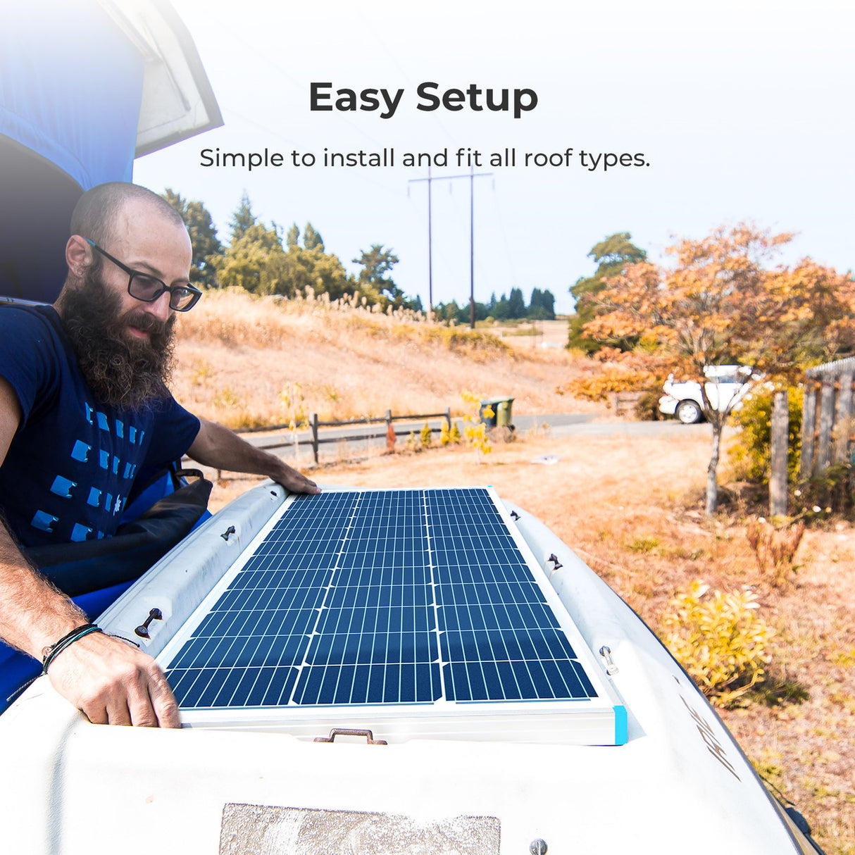 2 Pieces 100 Watt 12 Volt Monocrystalline Solar Panel (Compact Design)