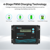 200W 12V N-Type Portable Solar Panel Suitcase Kit with 20A PWM Controller