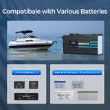 3000W 12V Pure Sine Wave Inverter Charger w/ LCD Display Compatible with Various Battery Types