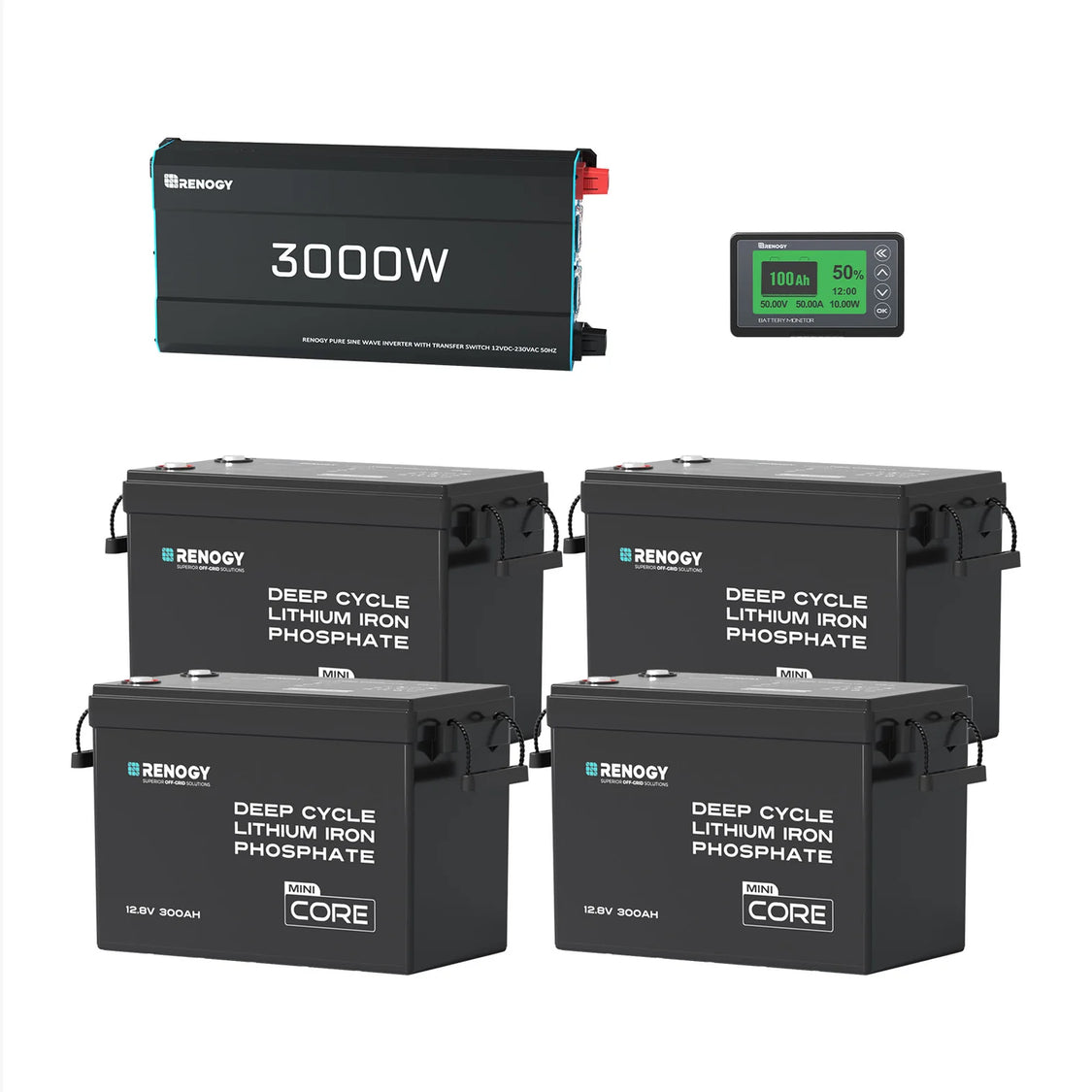 Renogy 15.36 Kwh Off-Grid Power Kit ¨C High-Capacity Battery System With Inverter