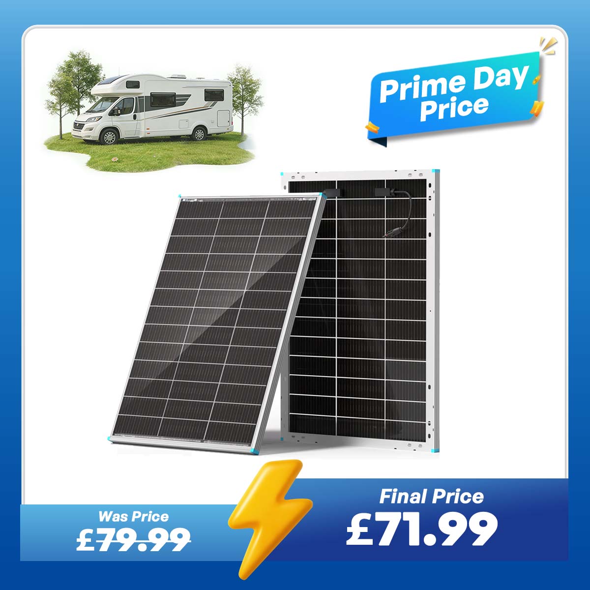 100W N-Type Bifacial Solar Panel