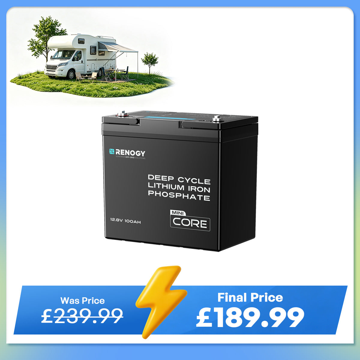 Core Mini- 12.8V 100Ah Lithium Iron Phosphate Battery