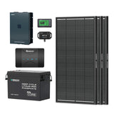 3.84kWh Hybrid Power Kit | 2000W Inverter Charger, 300Ah LiFePO4 Battery