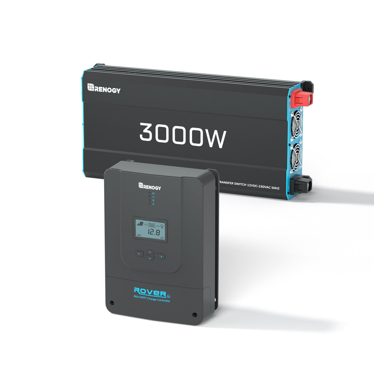 3000W 12V to 230V Pure Sine Wave Inverter with 6000W Surge, Auto Transfer Switch, for Campervans, Motorhomes & Off-Grid Homes