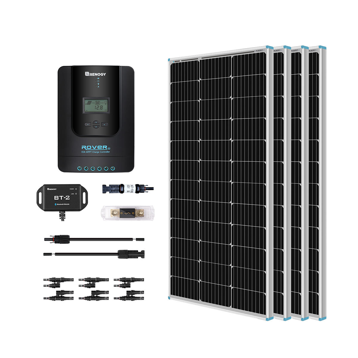 400W 12V/24V Solar Premium Kit | 400W Solar Panels, 40A Charger Controller