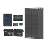 5.12kWh Hybrid Power System | 3000W Inverter Charger, 200Ah LiFePO4 Batteries
