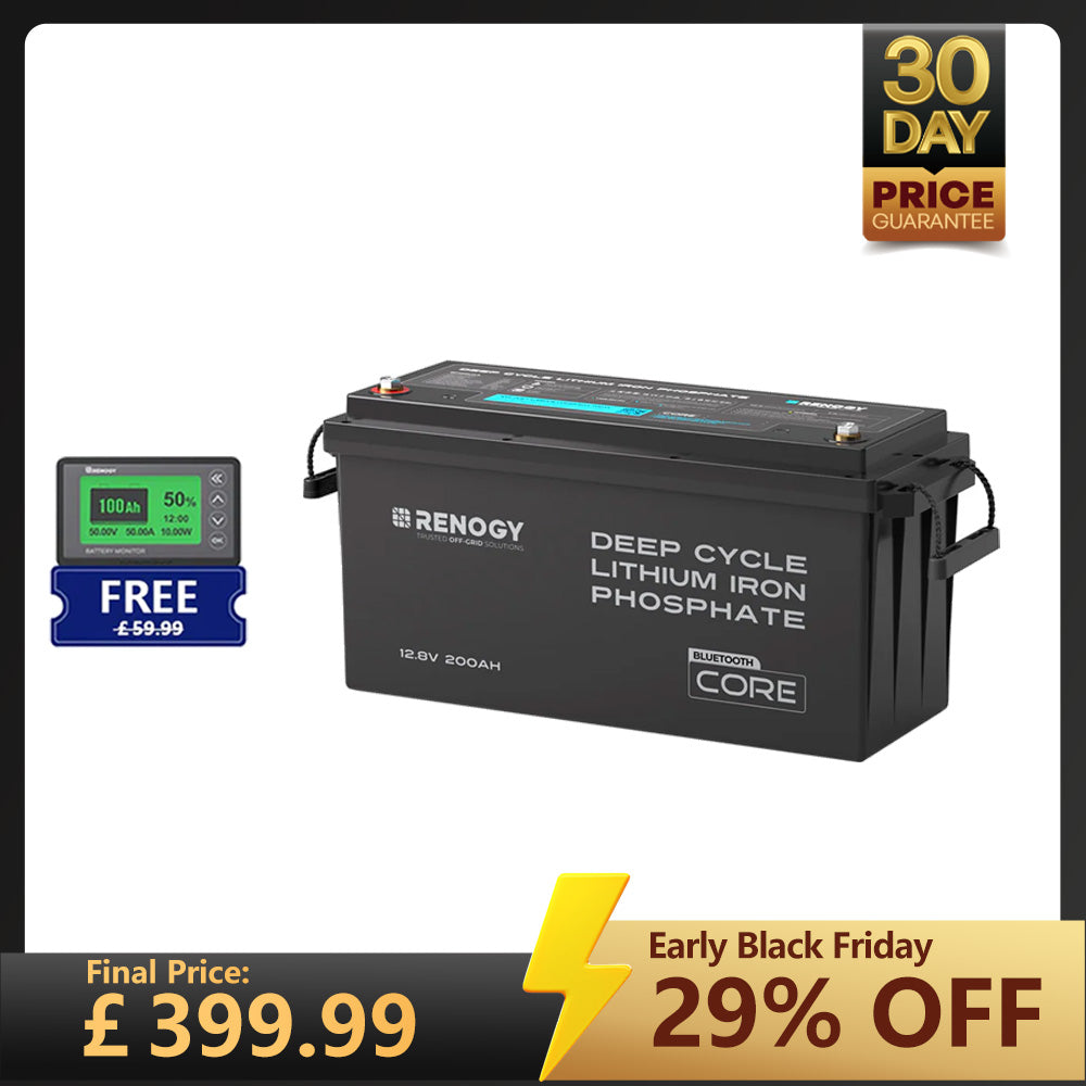 Core - 12V 200Ah Lithium Iron Phosphate Battery w/ Bluetooth
