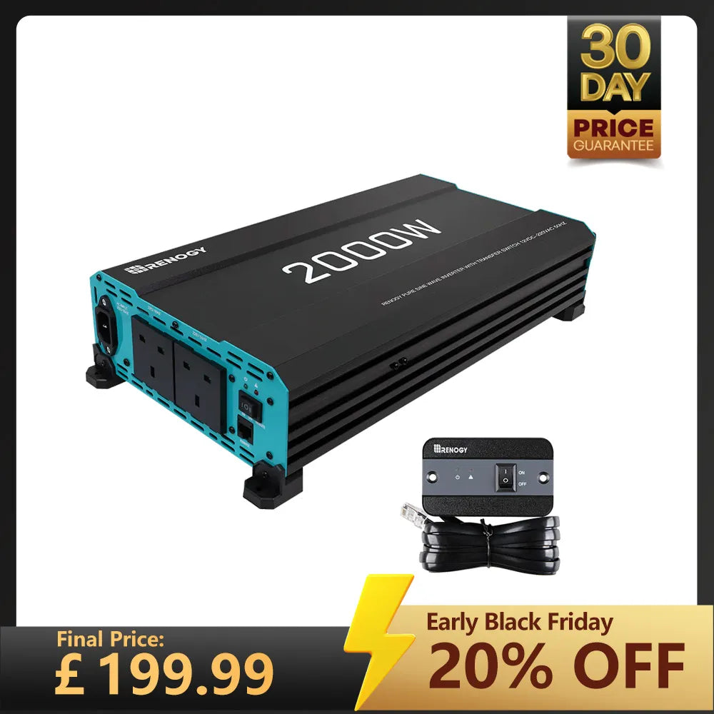 Pure Sine Wave Inverter 12V to 230V with UPS Backup 1000W / 2000W / 3000W