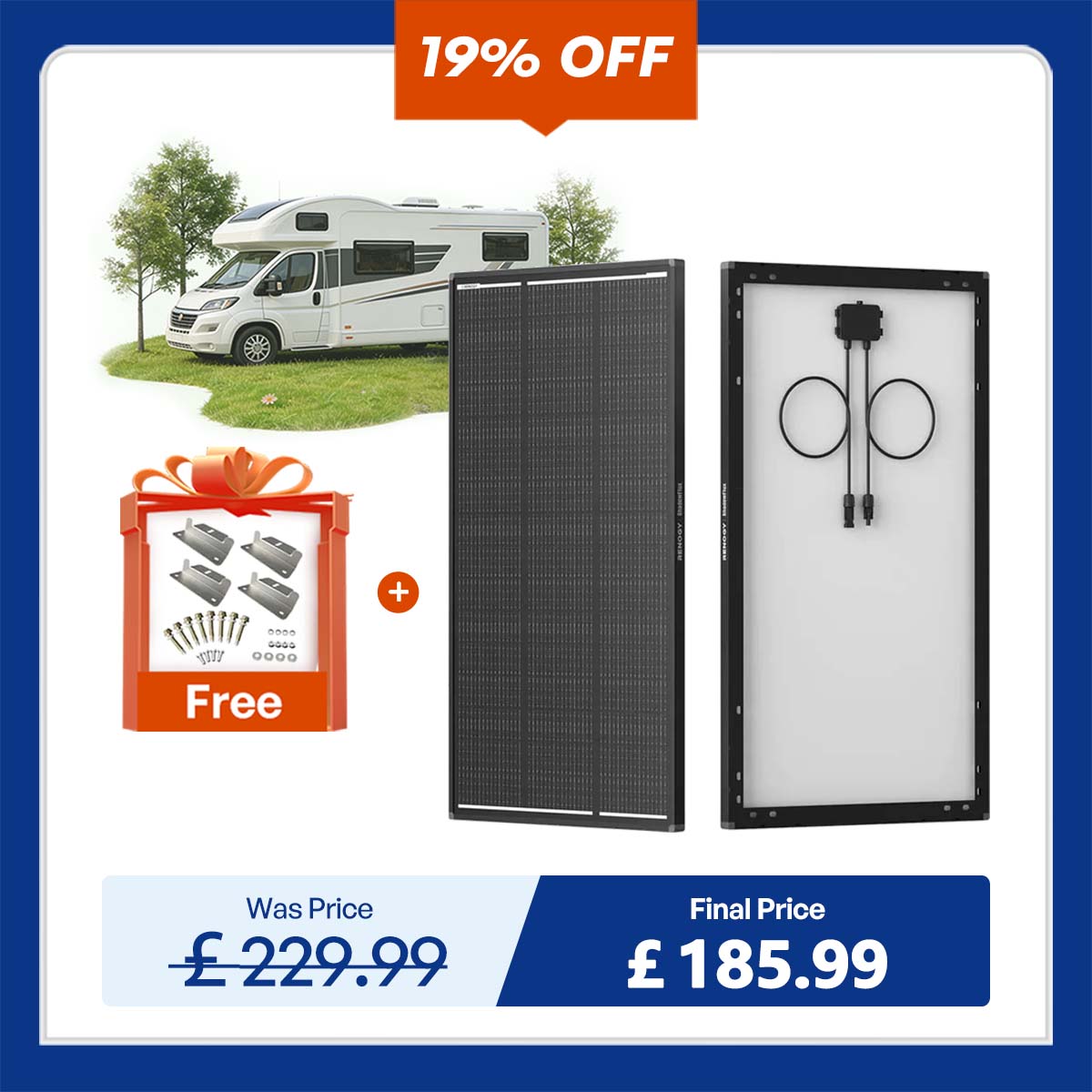 ShadowFlux 12V 200W 120W Anti-Shading Solar Panel