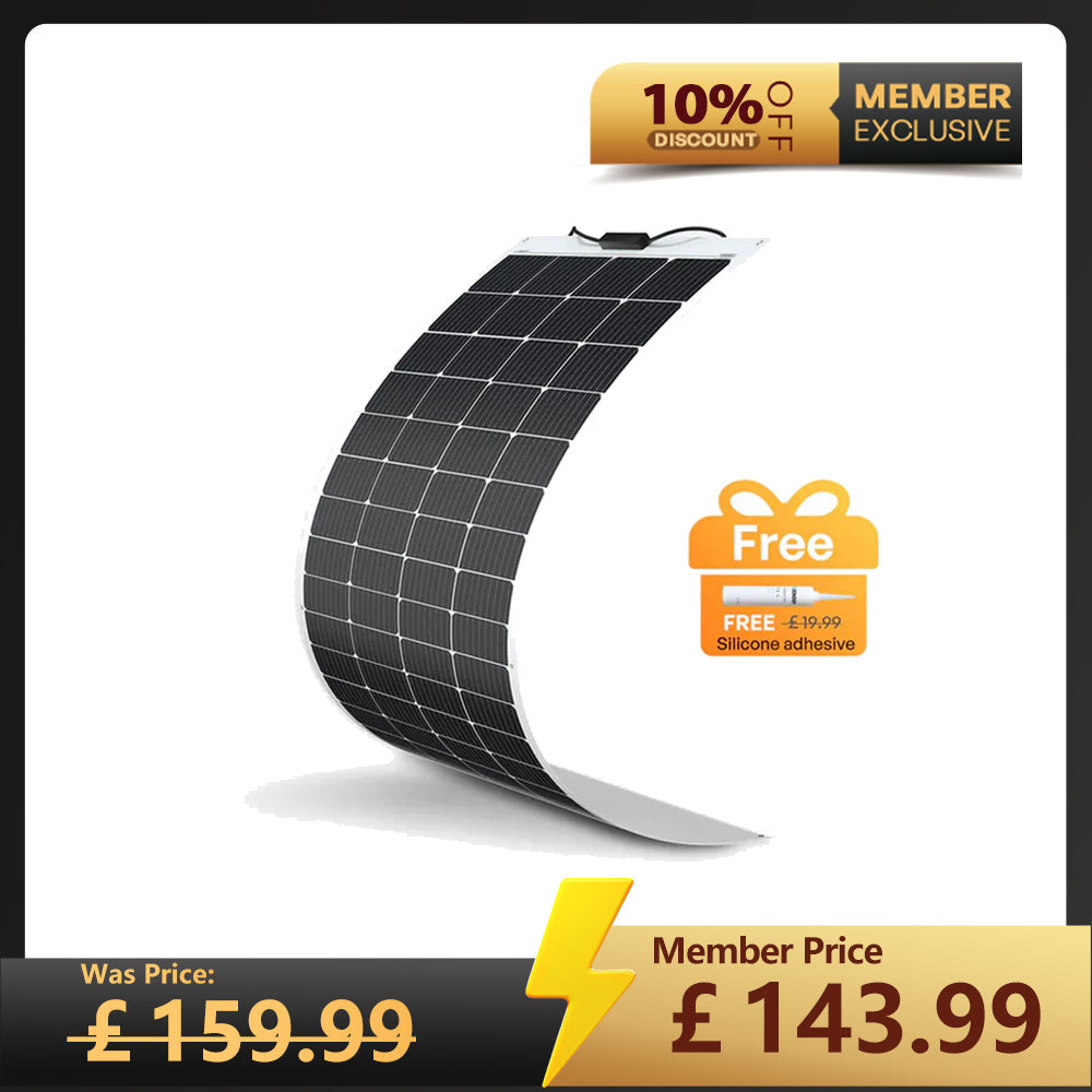 200 Watt 12 Volt Flexible Monocrystalline Solar Panel