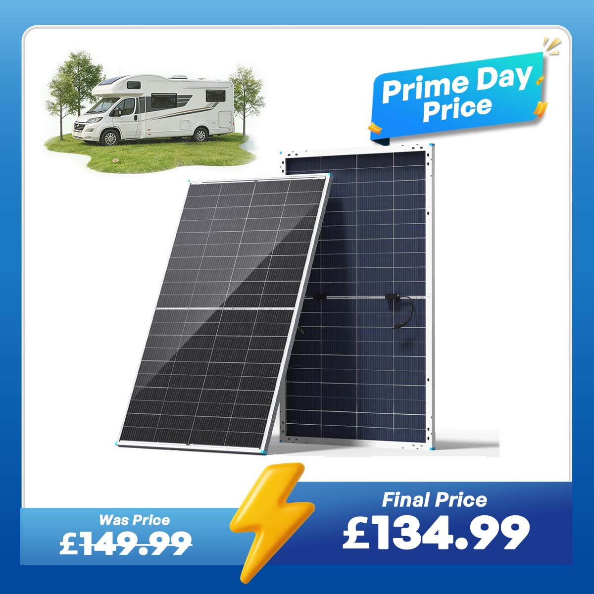 100W N-Type Bifacial Solar Panel