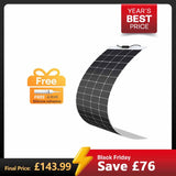 200 Watt 12 Volt Flexible Monocrystalline Solar Panel