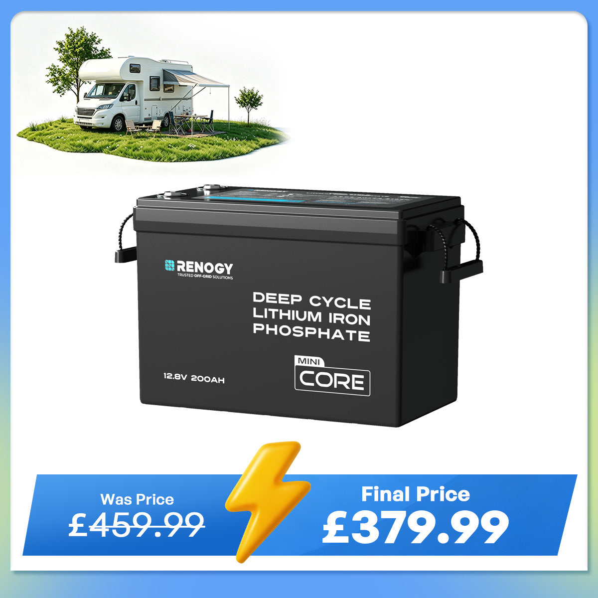 Core Mini - 12.8V 200Ah LiFePO4 Battery w/ Low-Temperature Protection
