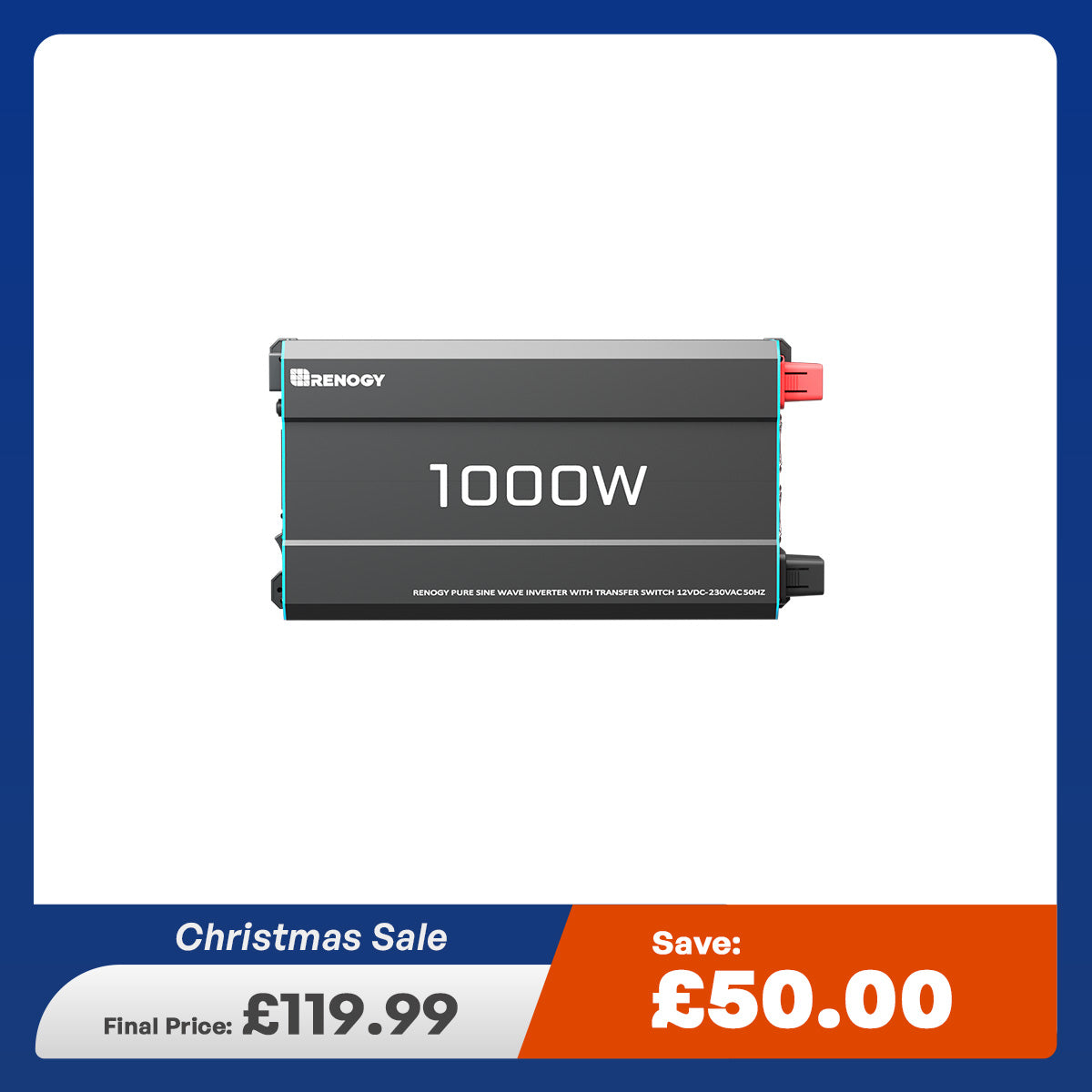 Pure Sine Wave Inverter 12V to 230V with UPS Backup 1000W / 2000W / 3000W