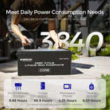 Core - 12V 300Ah Core Series Deep Cycle Lithium Iron Phosphate Battery w/Self-Heating