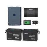 5.12kWh Hybrid Power System | 3000W Inverter Charger, 200Ah LiFePO4 Batteries