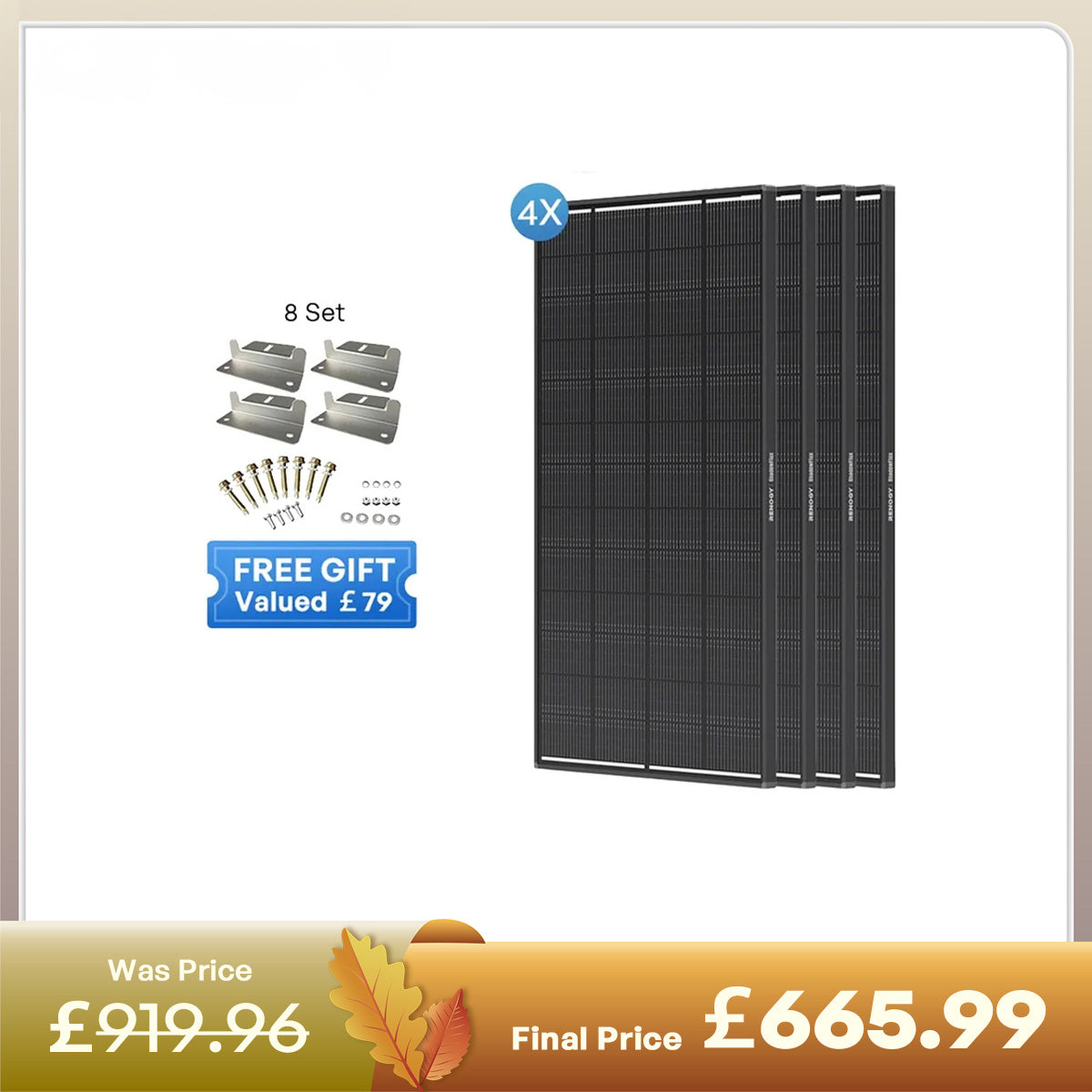 ShadowFlux 12V 200W Anti-Shading Solar Panel