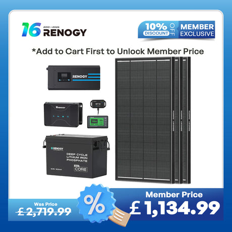 3.84kWh Hybrid Power Kit | 2000W Inverter Charger, 300Ah LiFePO4 Battery