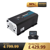 3000W/2000W 12V Pure Sine Wave Inverter Charger w/ LCD