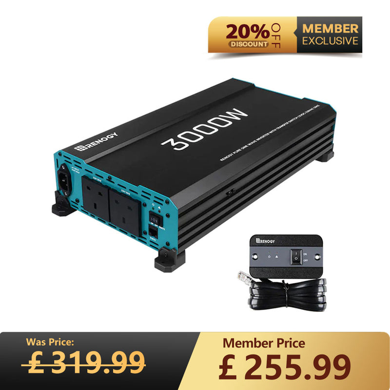 2000W Pure Sine Wave Inverter 12V to 230V with UPS Backup