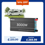 Pure Sine Wave Inverter 12V to 230V with UPS Backup 1000W / 2000W / 3000W