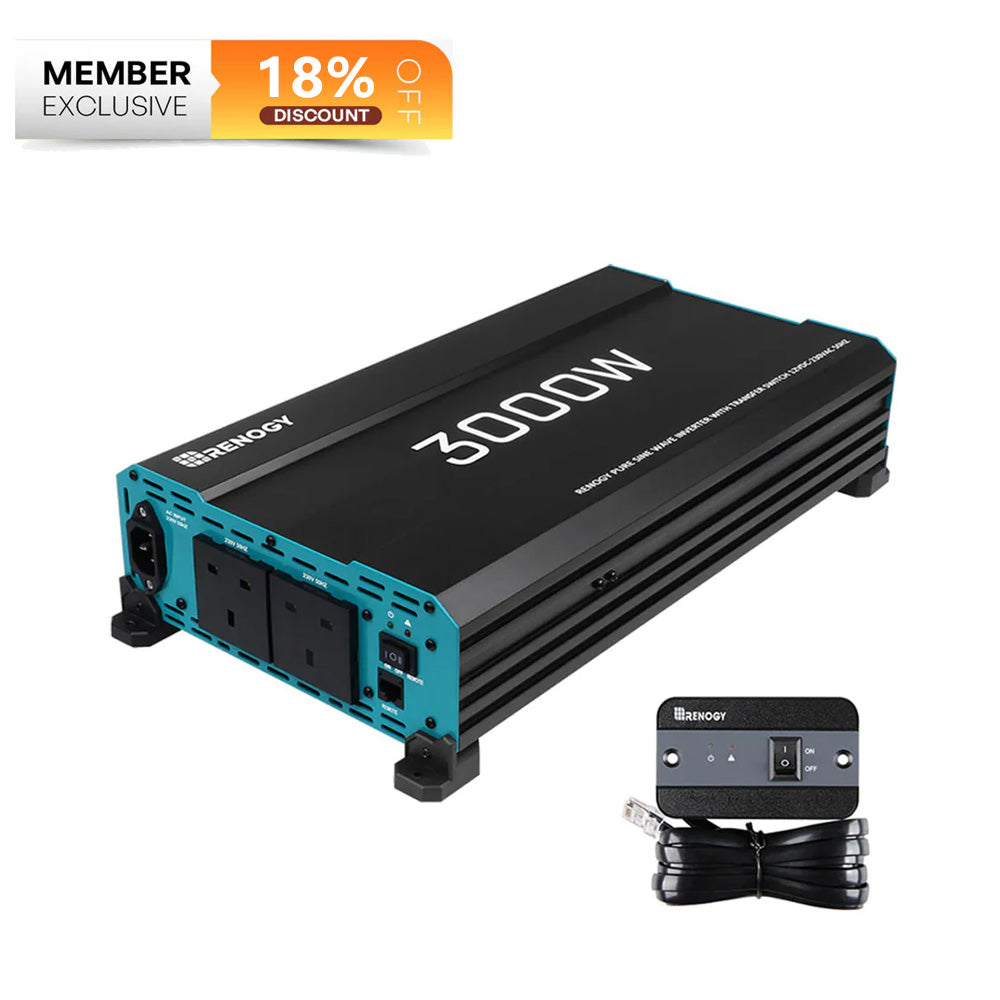 Pure Sine Wave Inverter 12V to 230V with UPS Backup 1000W / 2000W / 3000W