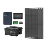 5.12kWh Hybrid Power System | 3000W Inverter Charger, 200Ah LiFePO4 Batteries