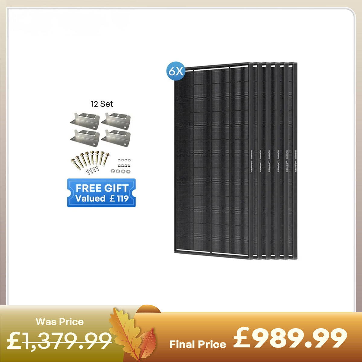 ShadowFlux 12V 200W Anti-Shading Solar Panel