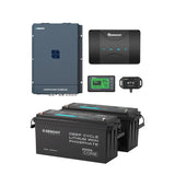 5.12kWh Hybrid Power System | 3000W Inverter Charger, 200Ah LiFePO4 Batteries