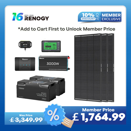 5.12Kwh Caravan Power System | 200Ah LiFePO4 Batteries w/Bluetooth, 3000W inverter