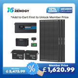 5.12kWh Hybrid Power System | 3000W Inverter Charger, 200Ah LiFePO4 Batteries