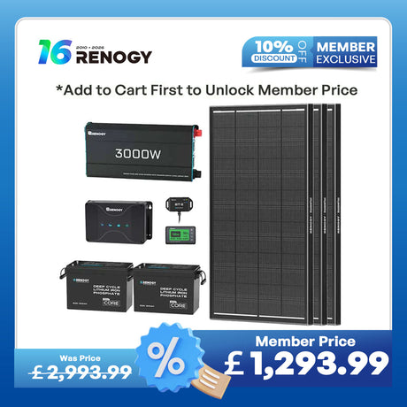 5.12kWh Power System | 200Ah LiFePO4 Batteries, 3000W Inverter