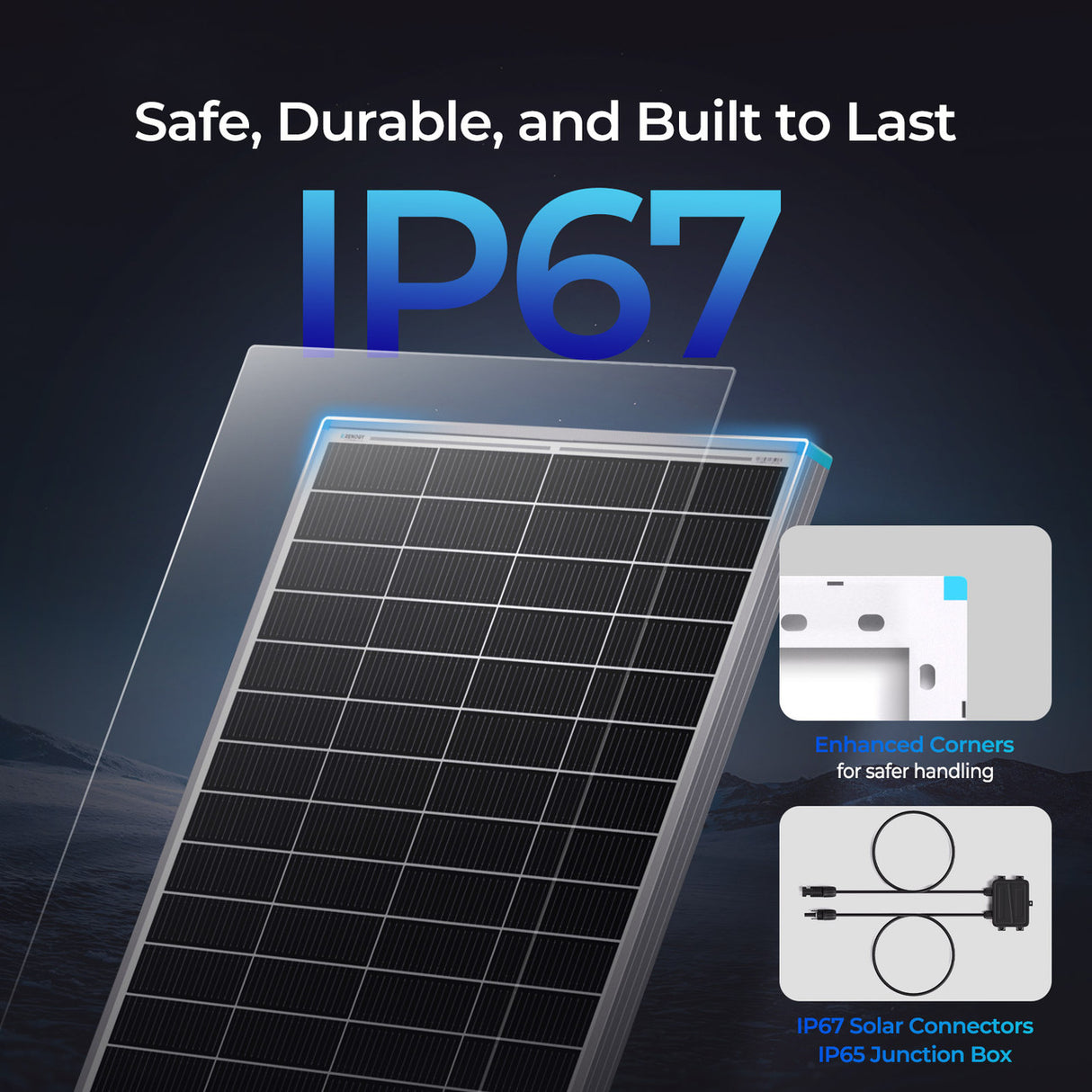 Renogy 16BB N-Type 175 Watt 12V Solar Panel