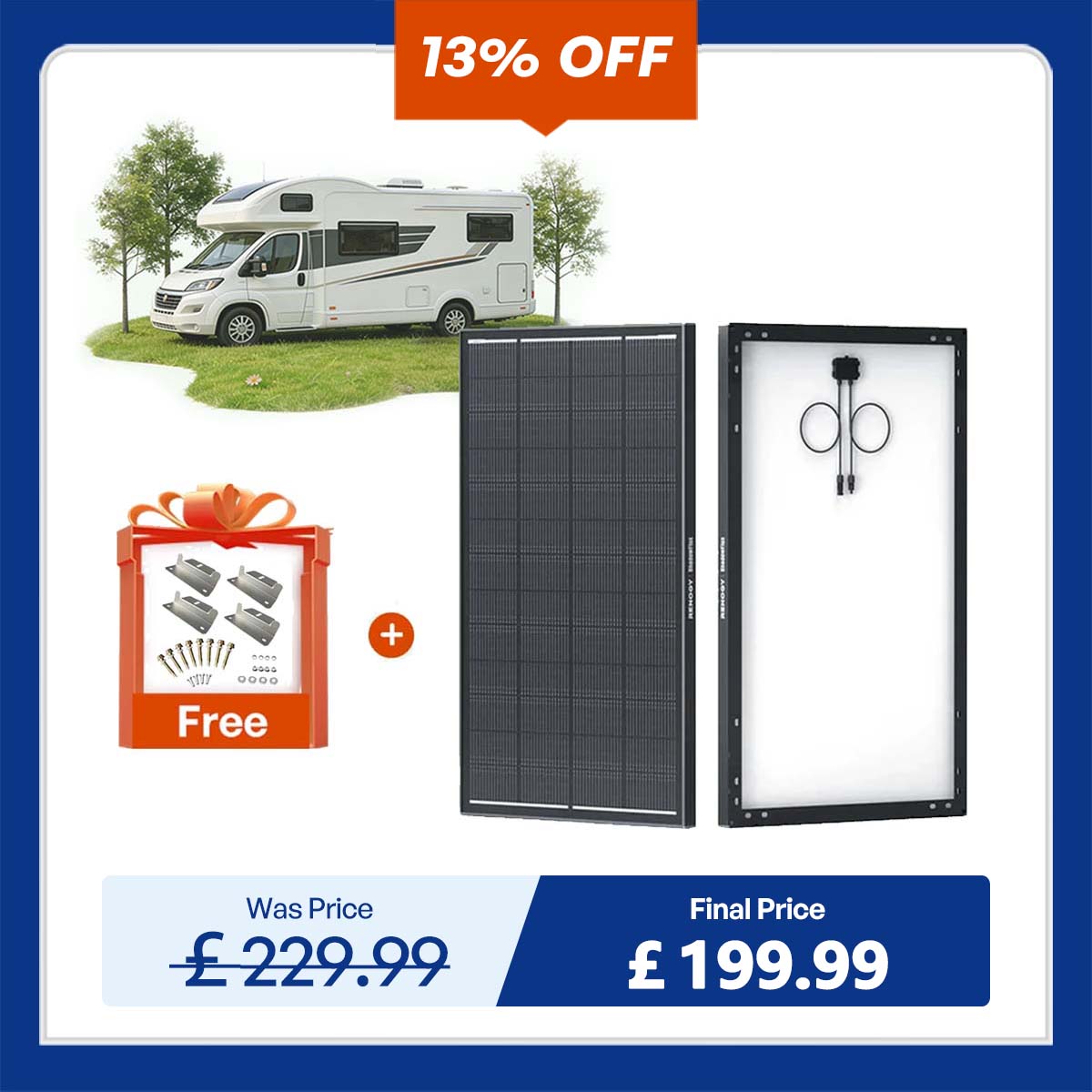 ShadowFlux 12V 200W 120W Anti-Shading Solar Panel