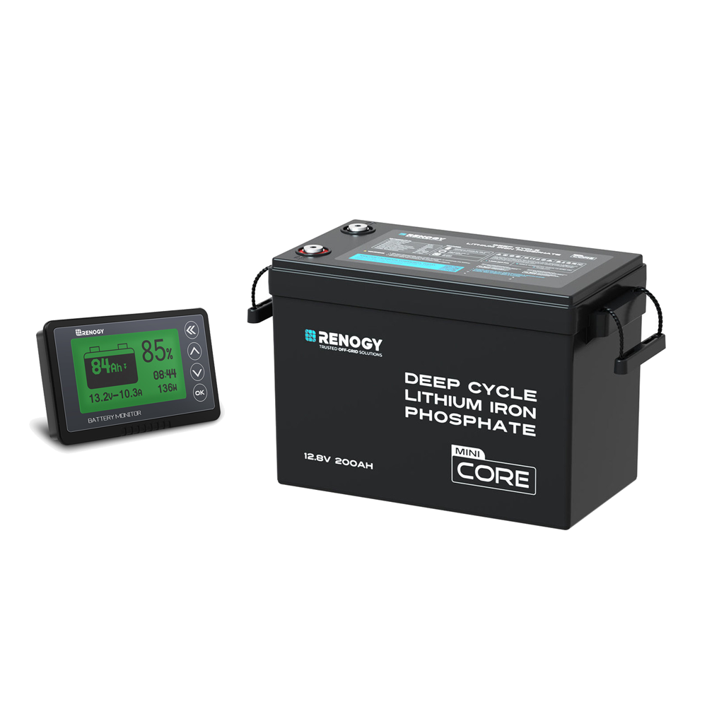 Renogy Official - Mini 12V 200Ah Lifepo4 Battery | Compact Solar Battery Storage For Home Power Backup