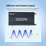 2Kwh Portable Home Backup System 400W Portable Solar Panel 12V 200Ah PRO Lithium Battery 2000W pure sine wave invterter