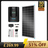 200W 12V/24V Monocrystalline Solar Premium Kit w/Rover 20A Charger Controller