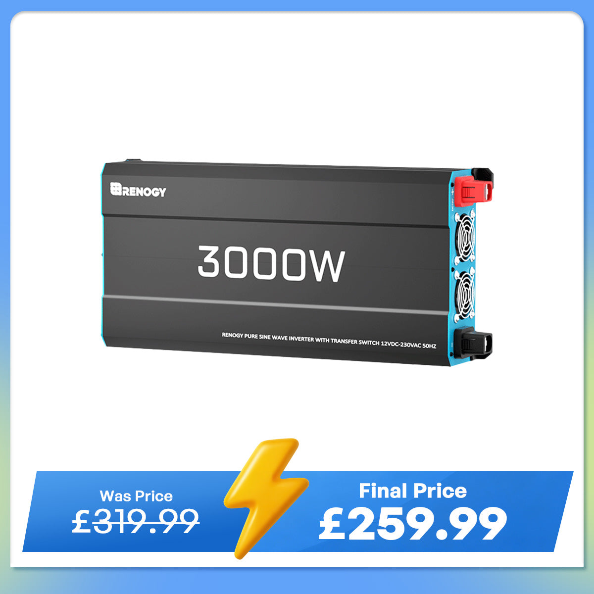 12V 3000W Pure Sine Wave Inverter with UPS Backup