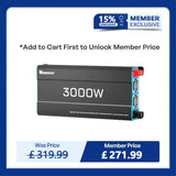 Pure Sine Wave Inverter 12V to 230V with UPS Backup 1000W / 2000W / 3000W