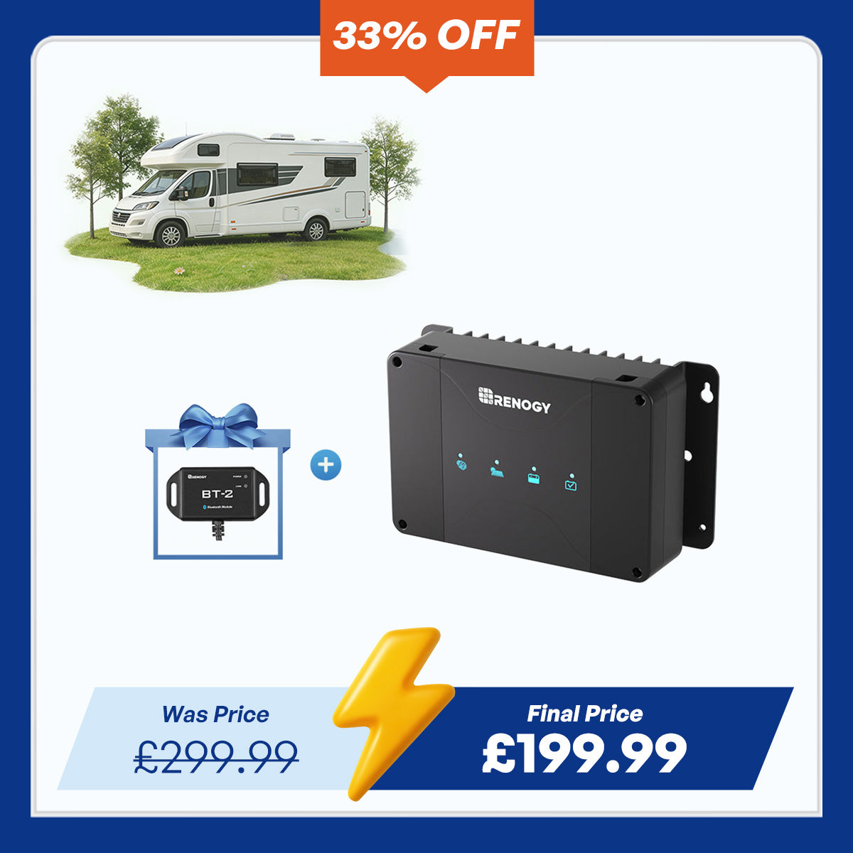 12V 50A DC-DC On-Board Battery Charger with MPPT