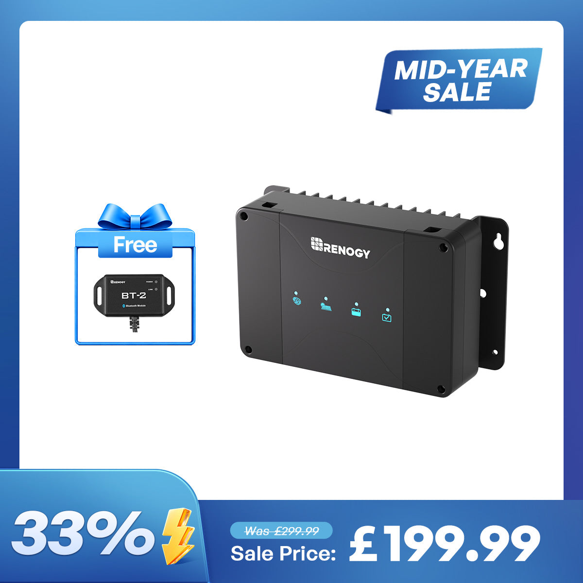 12V 50A DC-DC On-Board Battery Charger with MPPT