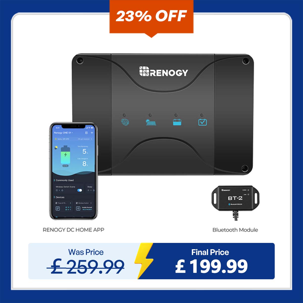 12V DC-DC On-Board Battery Charger with MPPT 50A/30A (New Version)