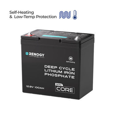 Open Box - DuoHeat Tech Core Mini 12V 100Ah Lithium Iron Phosphate Battery