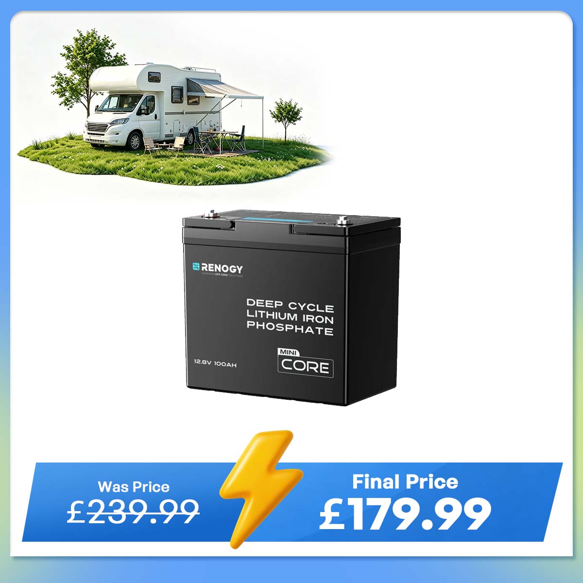 Core Mini- 12.8V 100Ah Lithium Iron Phosphate Battery