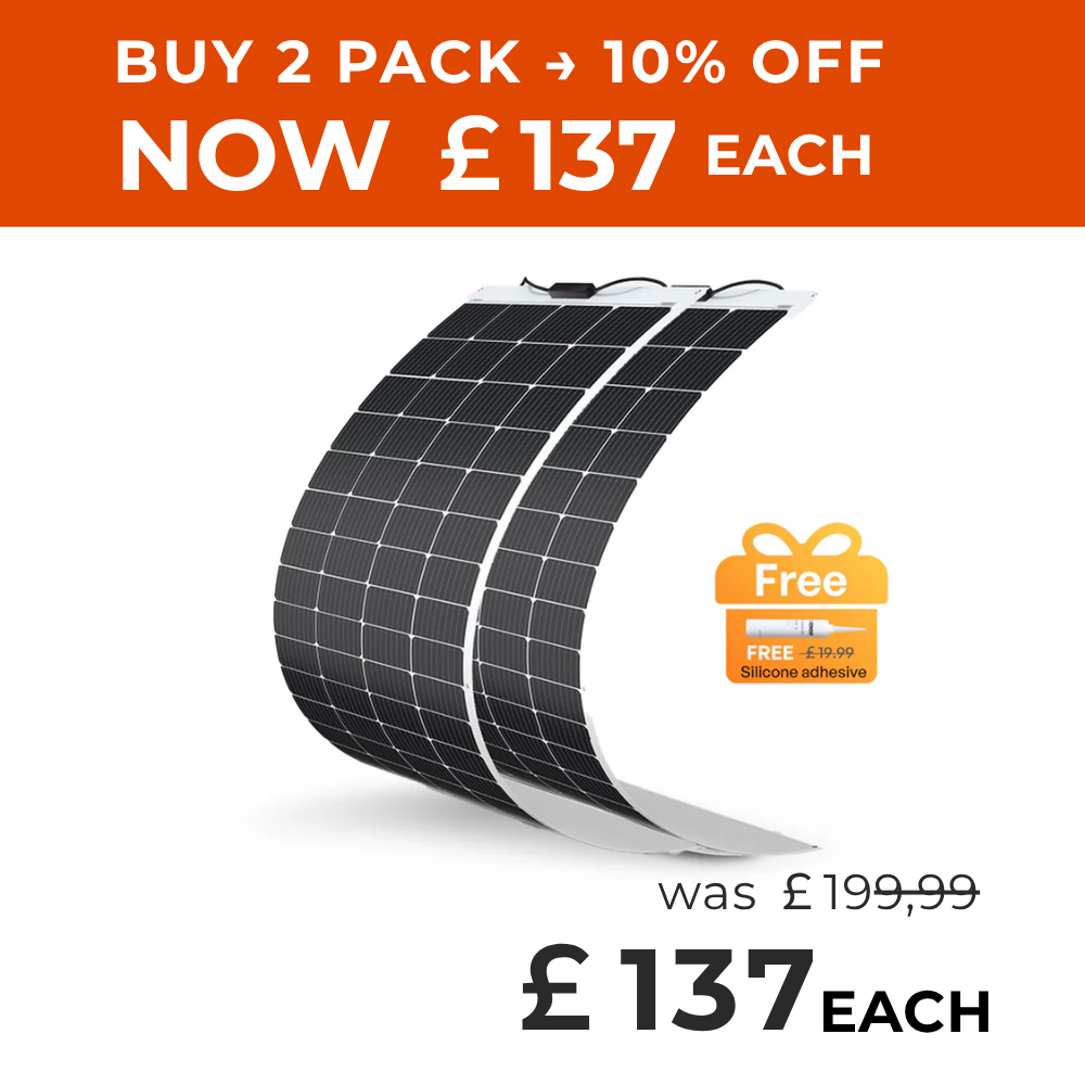 200 Watt 12 Volt Flexible Monocrystalline Solar Panel