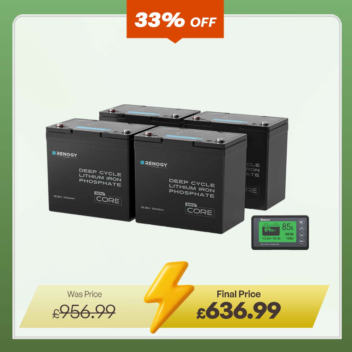 Core Mini- 12.8V 100Ah Lithium Iron Phosphate Battery