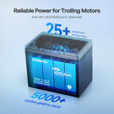 Core - 12V 100Ah Trolling Motor Group 24 LiFePO4 Battery w/ Bluetooth