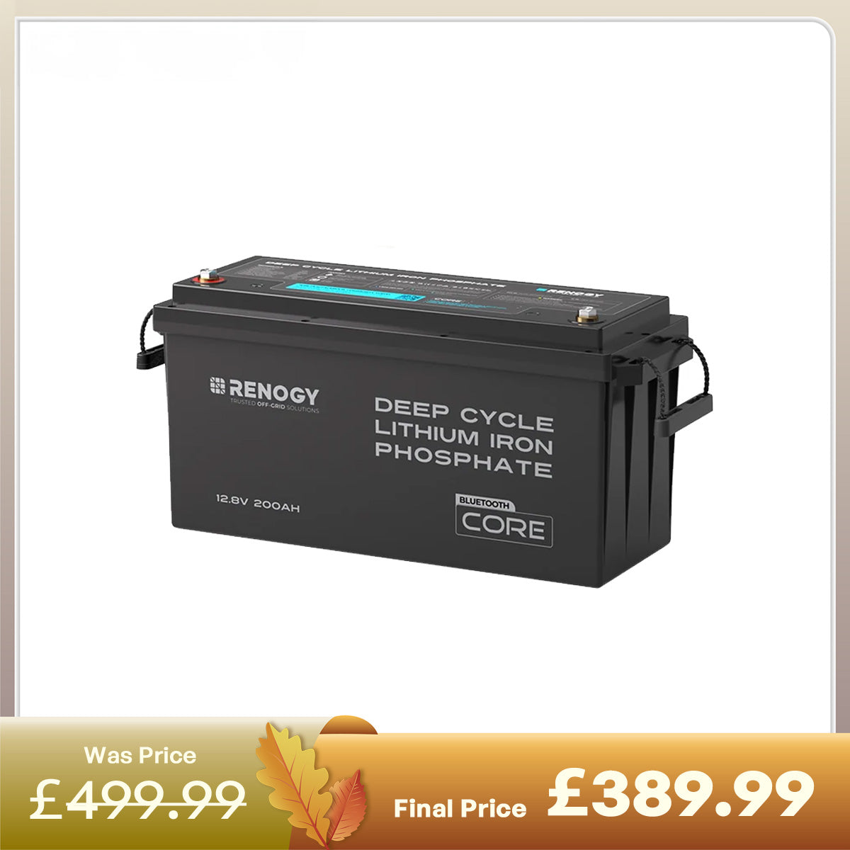 Core - 12V 200Ah Lithium Iron Phosphate Battery w/ Bluetooth