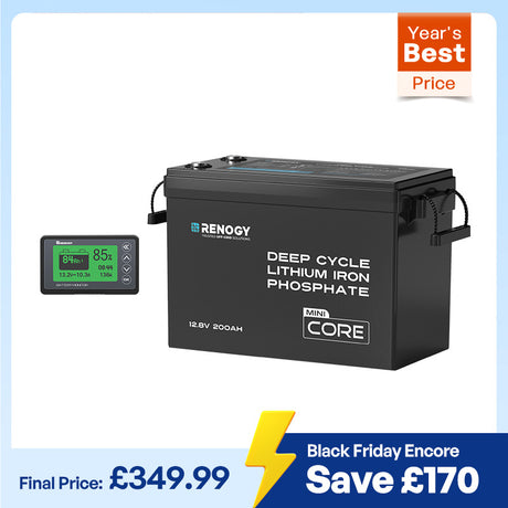 Core Mini - 12.8V 200Ah LiFePO4 Battery w/ Low-Temperature Protection